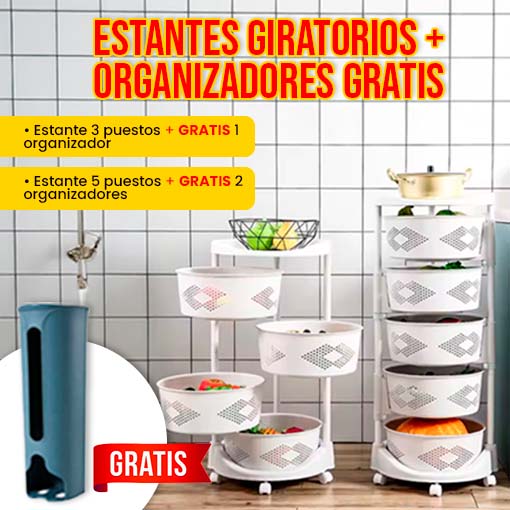 ESTANTE GIRATORIO 🤩😍 ¡Optimiza tus espacios y olvídate del desorden!