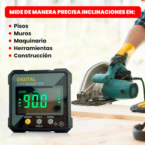 INCLINÓMETRO DIGITAL 😱📐 ¡Medición precisa en inclinaciones y ángulos!