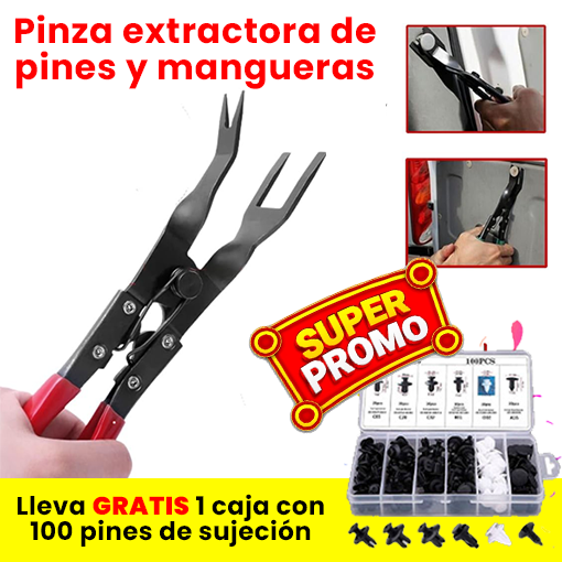 PINZA EXTRACTORA DE PINES Y MANGUERAS 🤩😱 ¡Lleva GRATIS 1 caja con 100 pines de sujeción!