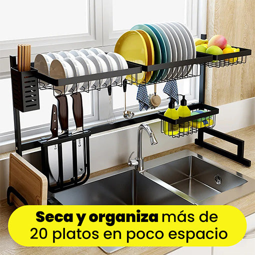 ORGANIZADOR DE PLATOS 😱😍 ¡Aumenta un 80% el espacio para secar y guardar la loza!